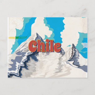Chile Vintage Travel Poster Postkarte
