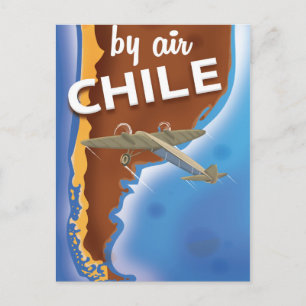 Chile Vintage Travel Poster Postkarte