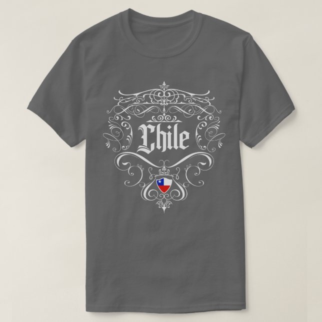 Chile Vintager Entwurf T-Shirt (Design vorne)