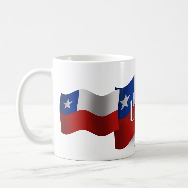 Chile-wellenartig bewegende Flagge Tasse (Links)