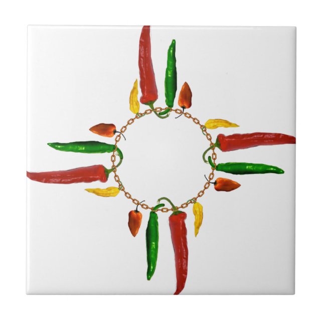 Chile Zia Fliese (Vorderseite)