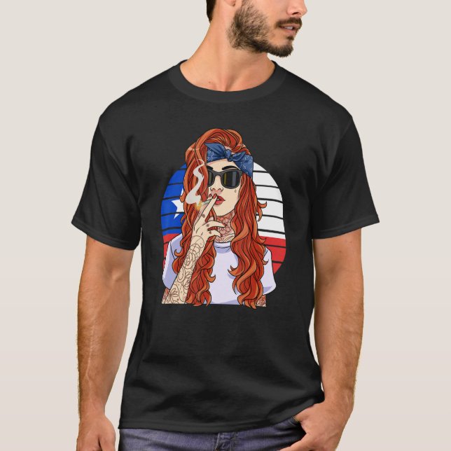 Chilean Girl Latino Pride  Chile Flag Proud Ya Po  T-Shirt (Vorderseite)