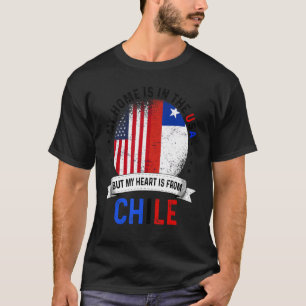 Chilenisch-amerikanisches Patriot-Herz stammt von  T-Shirt