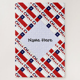 Chilenische Chile-Flagge individuell gestaltet Puzzle
