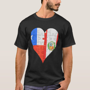 Chilenische Fahne Herz T-Shirt