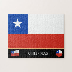 chilenische Flagge / chilenisches Land / Chile Puzzle