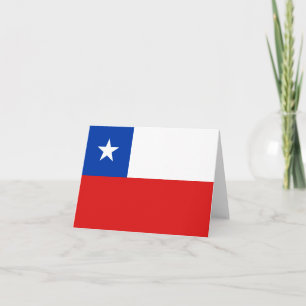 Chilenische Flagge Notizkarte Karte