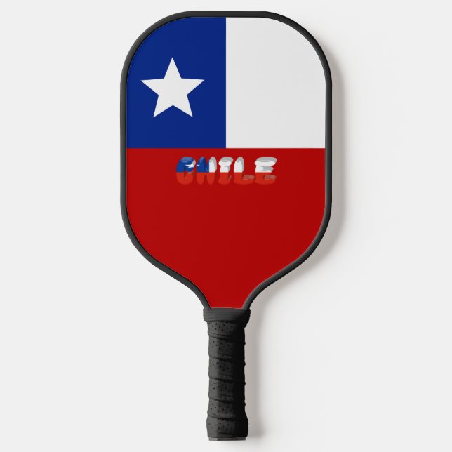 chilenische Flagge Pickleball Schläger (Vorderseite)
