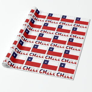 Chilenische Flagge und Chile Geschenkpapier