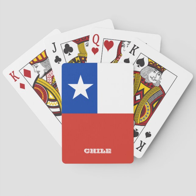 chilenische Flaggenspiele, Chile Spielkarten (Rückseite)