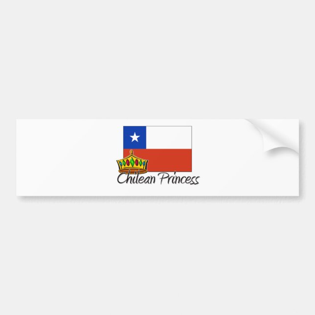 Chilenische Prinzessin Autoaufkleber (Vorne)