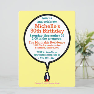 Chilenische Vortragsleiterin Penguin Personalisier Einladung