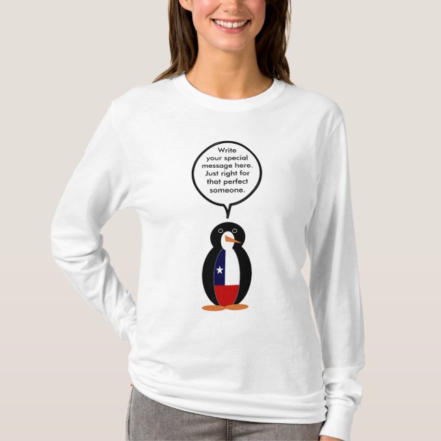 Chilenische Vortragsleiterin Penguin Personalisier T-Shirt (Vorderseite)