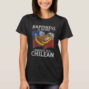 Chilenischer Ehefrau Chile Verheiratete Flagge Hoc T-Shirt