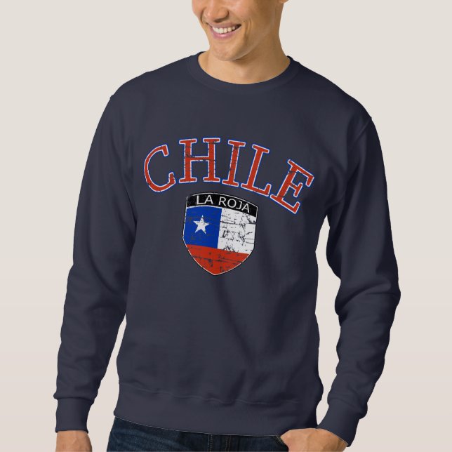 Chilenischer Fußballentwurf Sweatshirt (Vorderseite)