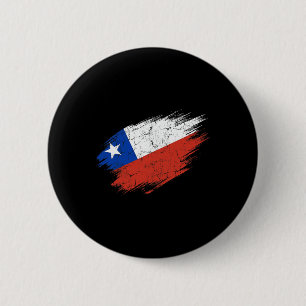 Chilenischer Fußballfan zerfetzte Flagge Nationals Button