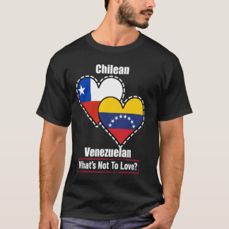 Chilenischer Venezolanischer Herz-Flaggen Was gibt T-Shirt