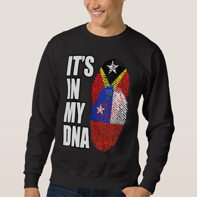 chilenisches und timorisches DNA-Flaggengebiet Sweatshirt (Vorderseite)