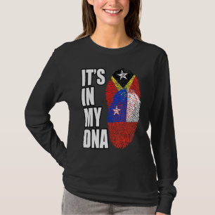 chilenisches und timorisches DNA-Flaggengebiet T-Shirt