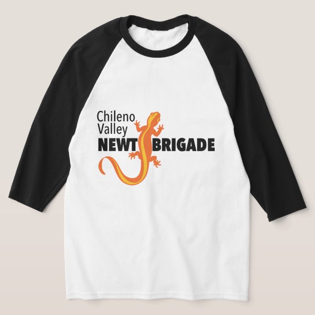 Chileno Valley Newt Brigade Baseball T - Shirt (Ablage )