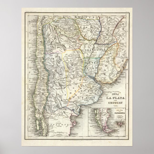 Chili, Argentinien, Südamerika Poster (Vorne)