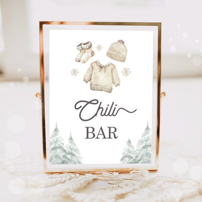 Chili Bar Food Winter Baby Es ist kalt draußen Poster (Von Creator hochgeladen)