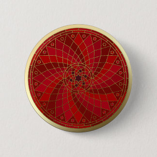 Chili Bean Swirl Gold Trim Mandala Schaltfläche Button
