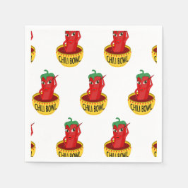 Chili Bowl Cartoon Zeichne Muster Serviette