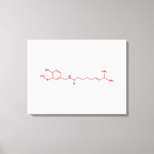 Chili Capsaicin Molekulare Chemische Formel Leinwanddruck