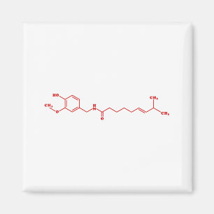 Chili Capsaicin Molekulare Chemische Formel Magnet