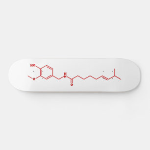 Chili Capsaicin Molekulare Chemische Formel Skateboard