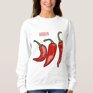 Chili-Cartoon-Abbildung Sweatshirt