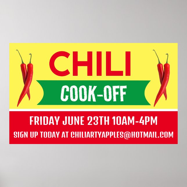 Chili Cook Off Banner Poster (Vorne)