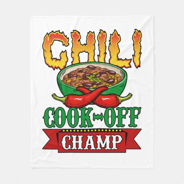 Chili Cook Off Champ Gewinner Fleecedecke (Vorderseite)