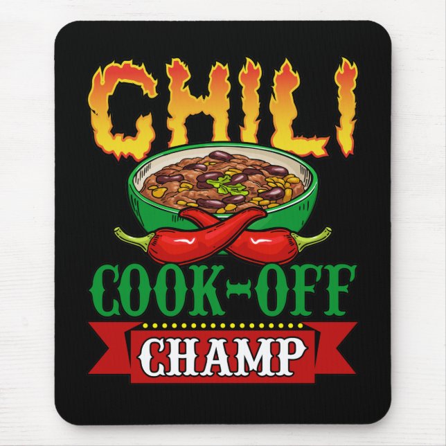 Chili Cook Off Champ Gewinner Mousepad (Vorne)