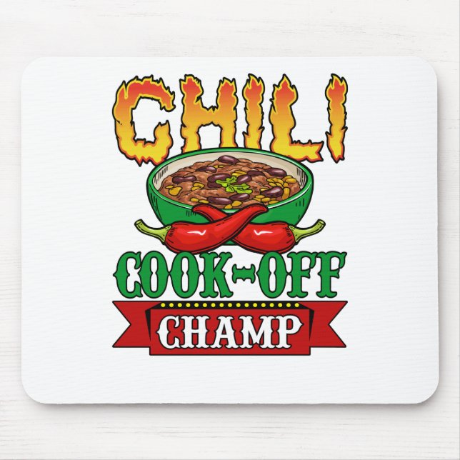 Chili Cook Off Champ Gewinner Mousepad (Vorne)