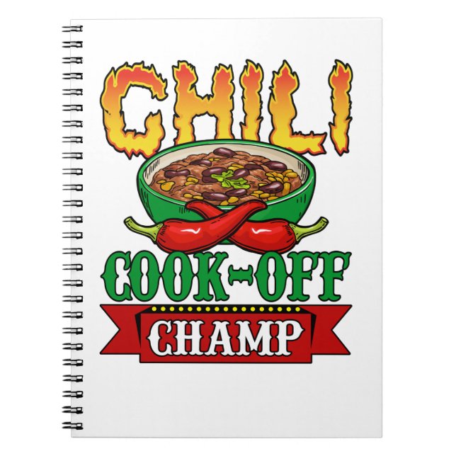 Chili Cook Off Champ Gewinner Notizblock (Vorderseite)