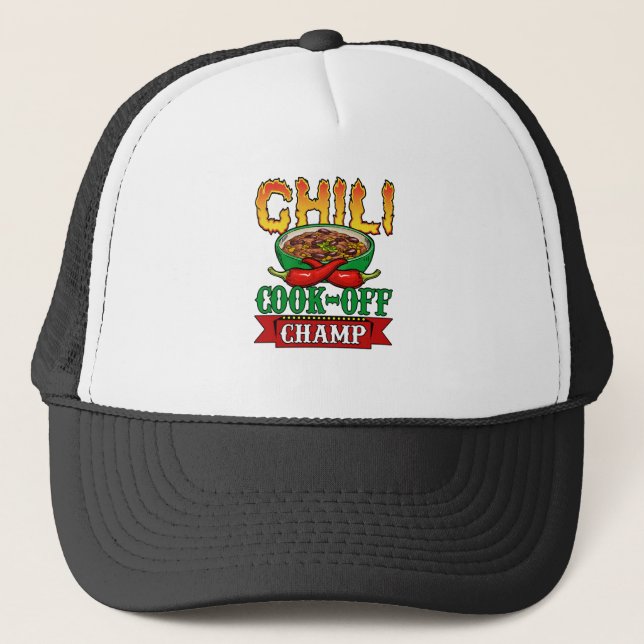 Chili Cook Off Champ Gewinner Truckerkappe (Vorderseite)