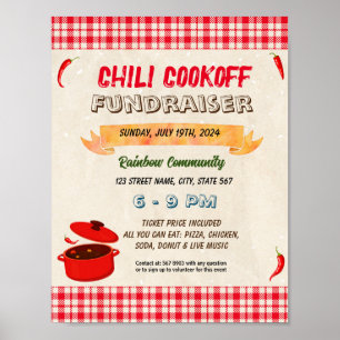 Chili Cook Off Fundraiser Vorlage Poster