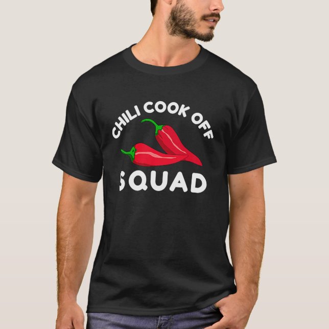 Chili Cook Off Squad Chili Contest mit Red Pepper T-Shirt (Vorderseite)