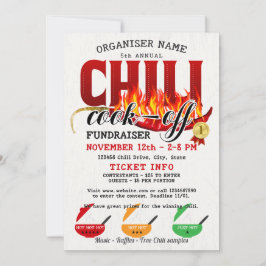 Chili Cookoff Cook Off Fundraiser Community Party Einladung