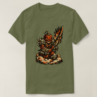 Chili-Feuer-Dämon Halloween — Dunkler Krieger Retr T-Shirt