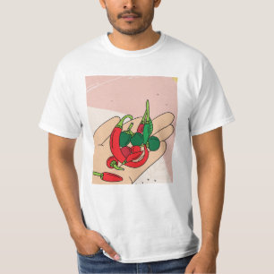 Chili Gewürzige Lebensmittel Gemüse Heiße Papri T-Shirt