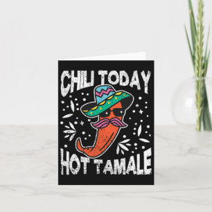 Chili Heute Heiße Tamale Dabbing Mexikanischer Tac Karte