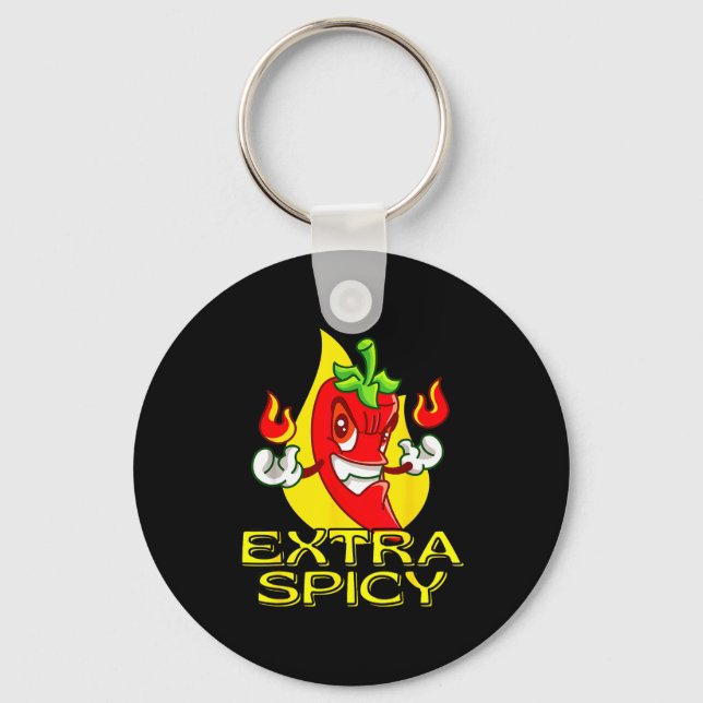 Chili Hitzewelle - extra scharf  Schlüsselanhänger (Vorderseite)