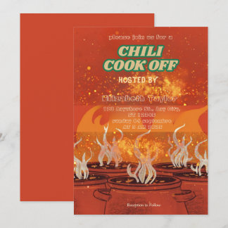 Chili-Koch-Wettbewerb Party-Einladung Einladung