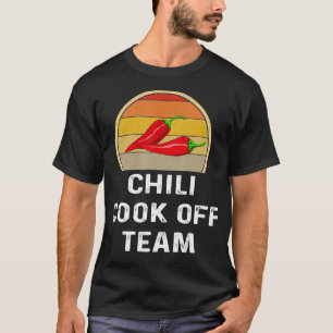 Chili-Koch-Wettkampf-Team Lustiges Retro-Vintage-K T-Shirt