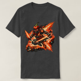 Chili-Nebel-Feuer-Ninja – Vintage-Space-Warrior  T-Shirt