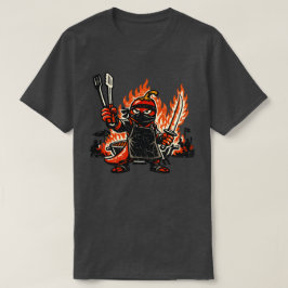 Chili Ninja BBQ Meister — Vintage Sommerfeuer  T-Shirt