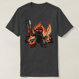 Chili Ninja BBQ Meister — Vintage Sommerfeuer T-Shirt